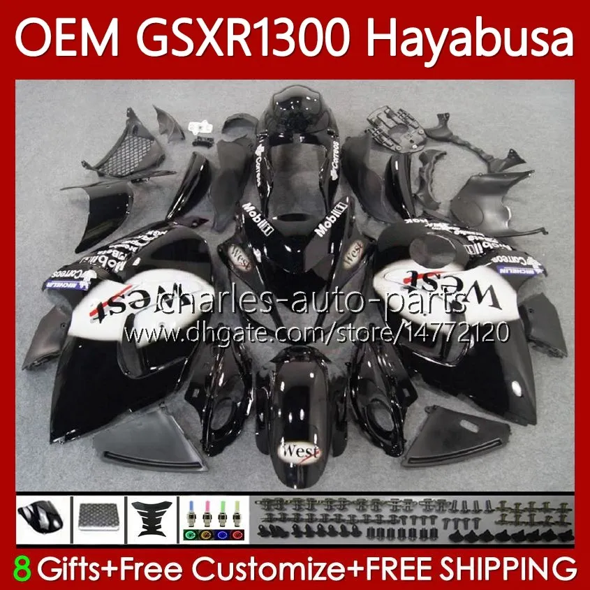 Hayabusa GSXR-1300 GSXR 1300 CC-1300 GSXR 1300 CC-1300 GSX-R1300 GSXR1300 08 09 10 11 12 1300CC GSX R1300 14 15 17 17 18 19 OEMフェアリングウェストブラックBLK