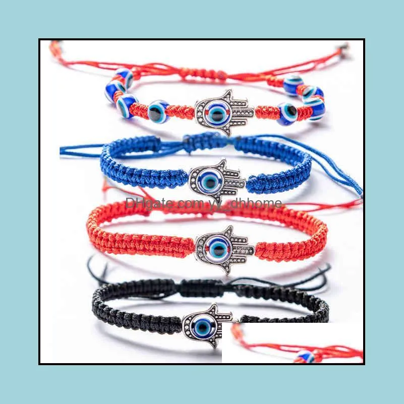 New Fashion Turkish Hamsa Hand Lucky Red Rope Blue Evil Ey Bracelet