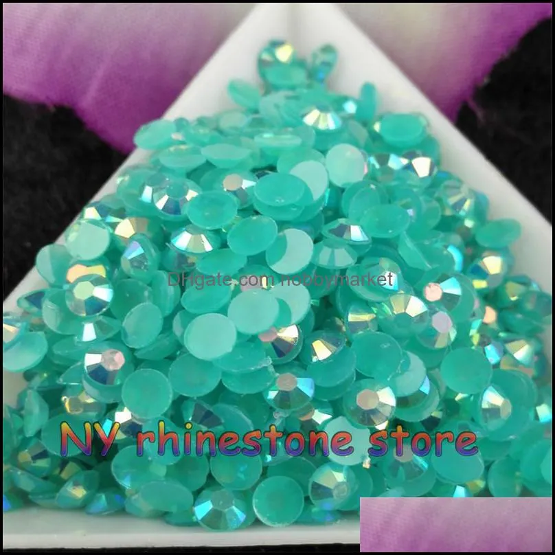 5000pcs/bag SS16 4mm 10 Color Jelly AB Resin Crystal Rhinestones FlatBack Super Glitter Nail Art Strass Wedding Decoration Beads Non