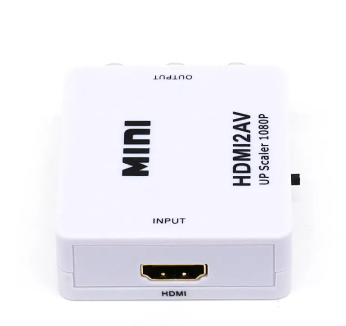 HDMI to AV Adapter Mini HD Video Converter Box HDMI to RCA AV/CVSB L/R  Video 1080P HDMI2AV Support NTSC PAL Output