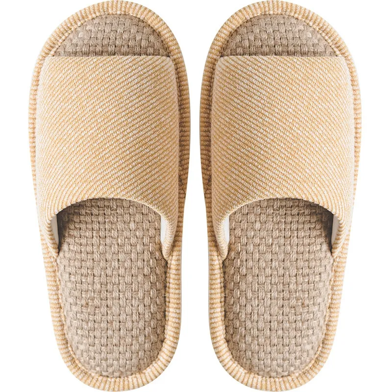 Dames zomerlinnen slippers indoor verdieping vier seizoenen comfortabele lichte massage deodorant doek schoenen speciale aanbieding
