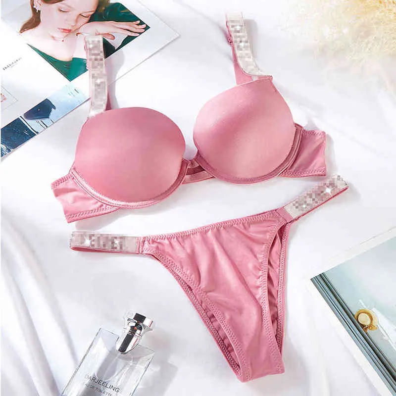 Conjunto De Ropa Interior Para Mujer Sujetador Sin Costuras