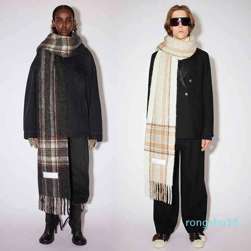 Tomada 2021 outono e inverno espessado lenço quente imitação cashmere espessa borla borla estilo britânico grande xwl xwl