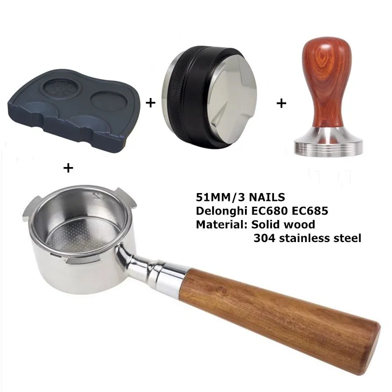 Bottomless Portafilter 51mm Delonghi EC680 EC685 Eco310 Ecp35.31 Ecp33.21 Professional Jinja2