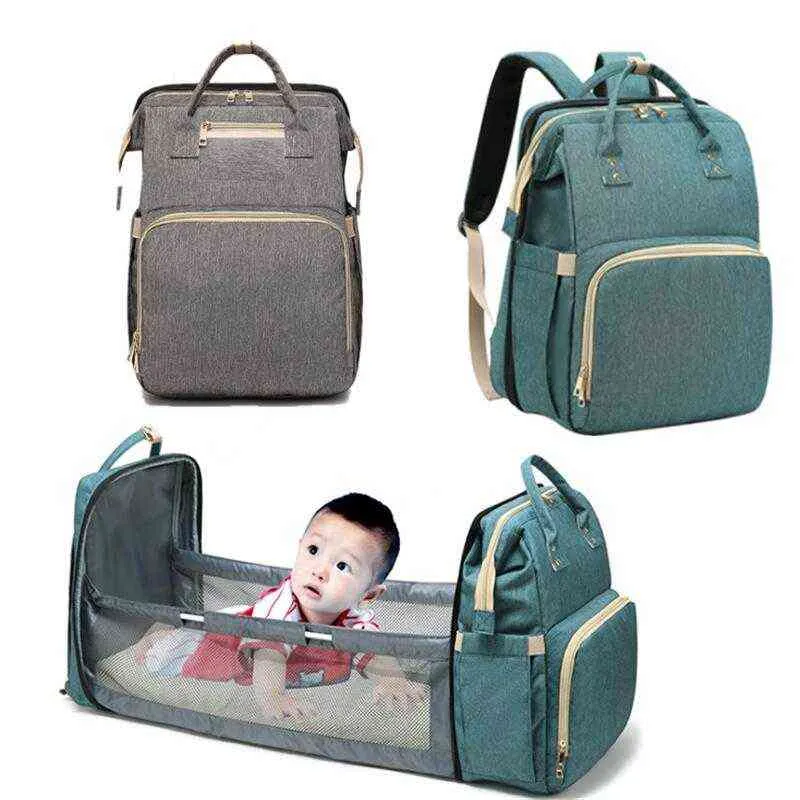 Mama Wickeltasche Neugeborenes Baby Bett Rucksack Kinderbett Stubenwagen Reisekomfort Kostenlos Senden Haken mit Pad H1110