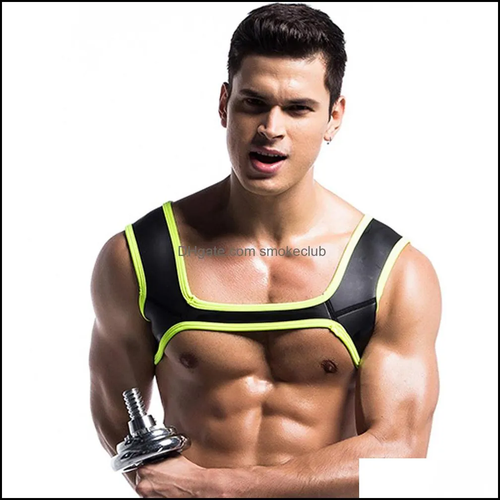 Football Man Fitness  Neoprene Fit Sports Shoulder Strap Strong Muscle soccer Chest Harness Bodybuilding1