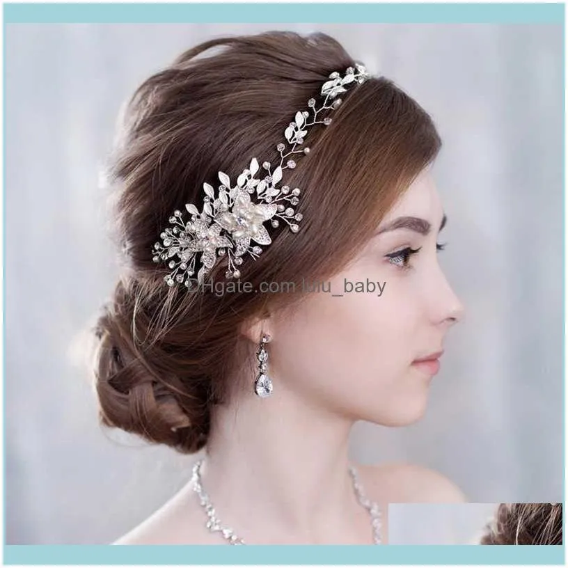 Pearl s For Women Accessories Wedding Flower Bridal Hair Jewelry Bride Tiara Headband