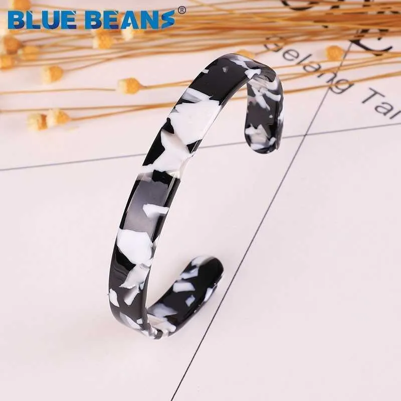 11color Fashion Acetate Bracelets & Bangles Minimalist Design Charms Bracelet for Women T Jewelry Accessories Jewellery Q0719