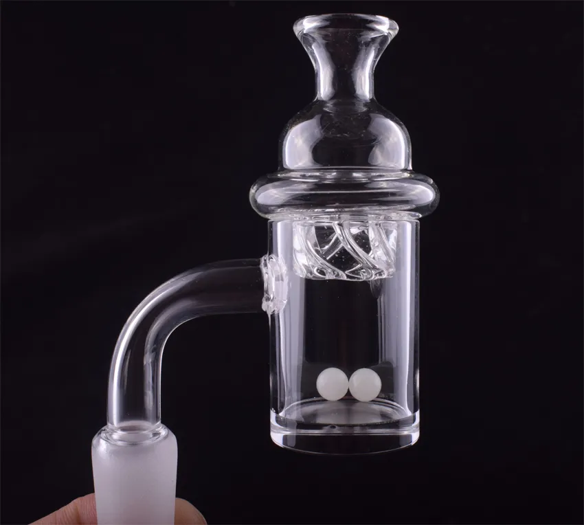 Smoking 14mm male Quartz Banger Nail with Colored Glass Bubble Spinning Carb Cap and Terp Pearl for Dab Rig Bong