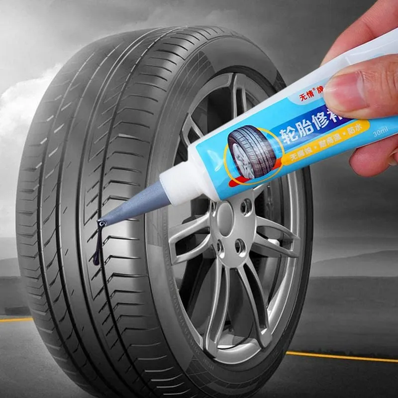 Colla Per Riparazione Pneumatici 20 Ml: Adesivo Forte Ed Elastico Per Auto, Moto, Bici E RC, Con Due Misure Di Chiodi