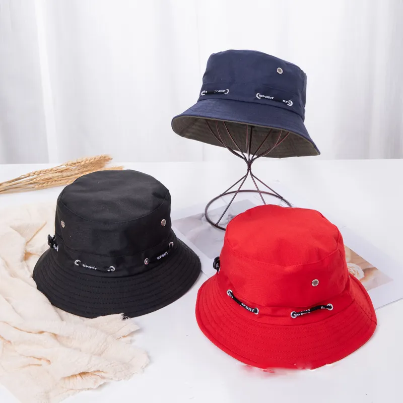 med band unisex dam och män sommar vikbar hink hatt hip hop hatt strand UV skydd rund topp solskyddsmedel fisherman cap