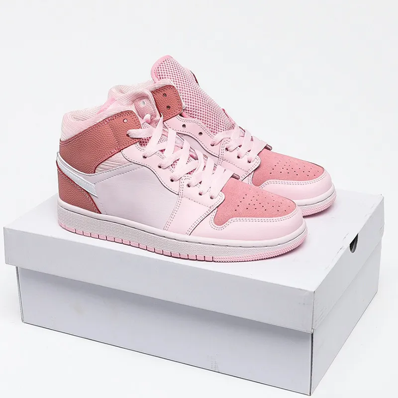 2021 Top Quality Jumpman 1 Mid Digital Pink Basketball Shoes classical 1s Designer Fashion Sport running shoe With Box.