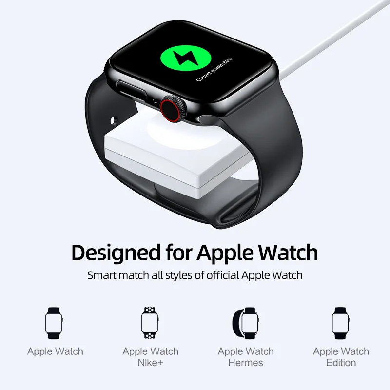 Chargeur sans fil portable pour Iwatch 6 Se 5 4 Station de charge  magnétique Câble de chargeur USB pour Apple Watch Series 3 2 1