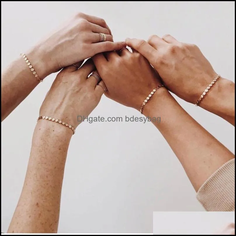 Charm Bracelets EManco Not Darken Real 316L Stainless Steel Bracelet For Women Minimalist Adjustable Chain Round Jewelry