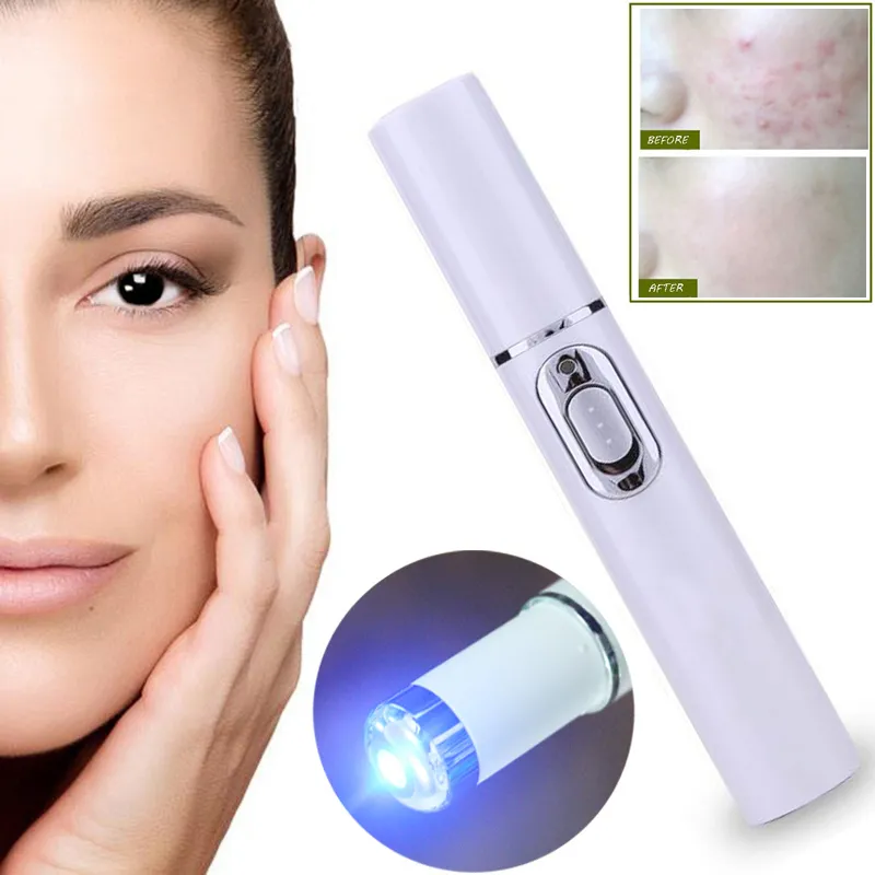 Acne Laser Pen Portable Wrinkle Removal Machine Durable Blue Light Therapy Massage Relax Soft Scar Dark Circles Remover Device C0301