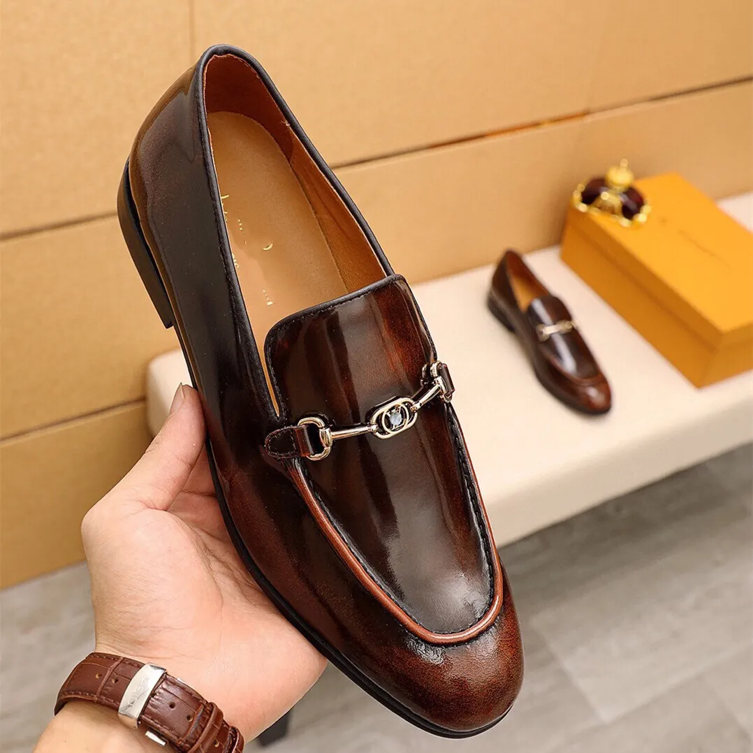 Brand Full Grain Leathers Business Men Dress Shoes Lace Up Cap Toe