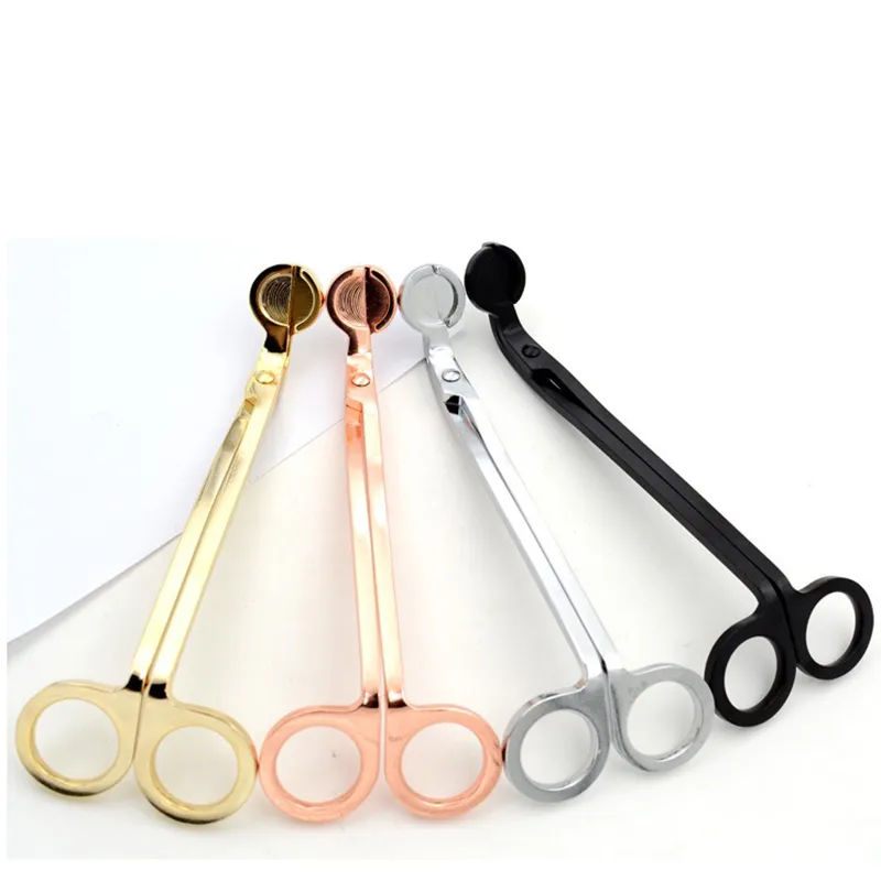 10% Top Seller Stainless Steel Candle Wick Trimmer Oil Lamp Trim Scissor Tesoura Cutter Snuffer Tool Hook Clipper