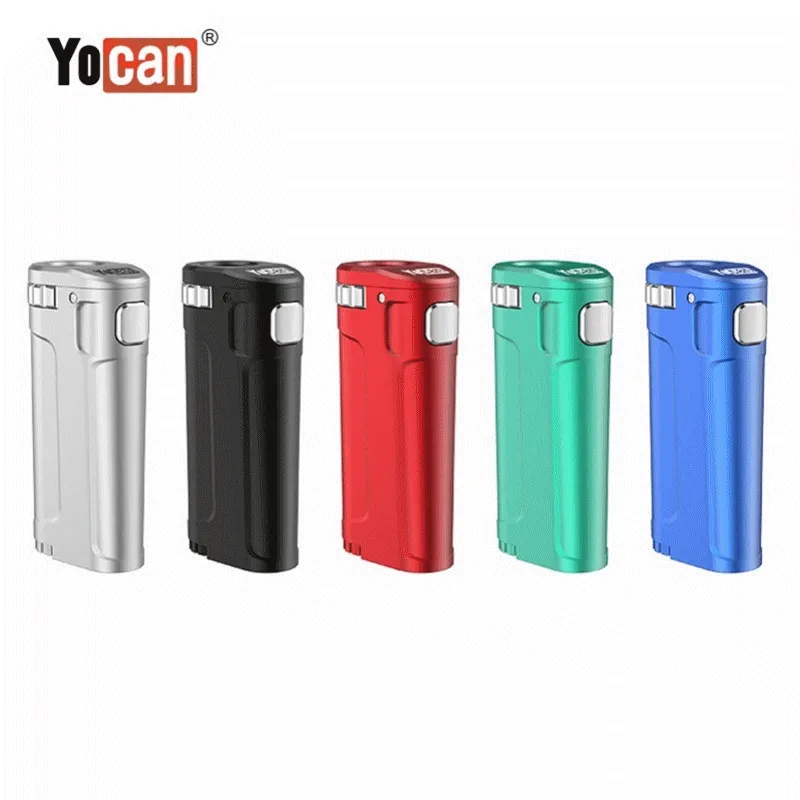 Yocan UNI Box Mod 650mAh Vape Battery Portable Vaporizer VV Variable Volta Adjustable Diameter Holder Fit All 510 Thread Carts 100%