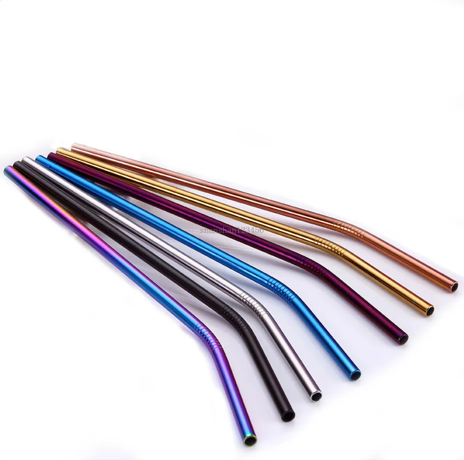 Stainless steel drinking straw drinks coffee juice straw drinking tube summer Home Kitchen Drinkware tool