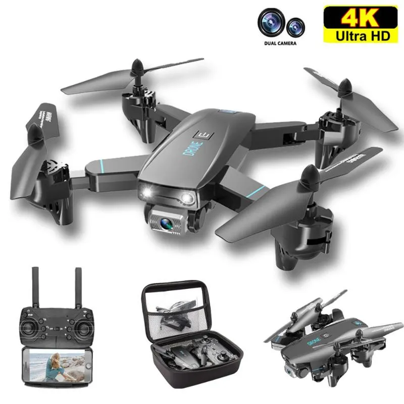 Drone 4K Professional Dual HD камеры Wi-Fi беспилотный складной RC Quadcopter FPV качество лучше всего купить дронов RC вертолет подарки S173