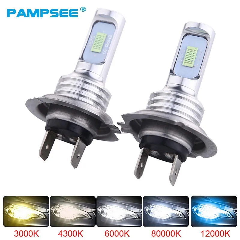 2* h7 Led Canbus Headlight H7 Led Lo Beam Bulbs 6000K White IP 68  Waterproof CSP 3570 LED Chips Car Lamps Bulbs 80W 10000LM