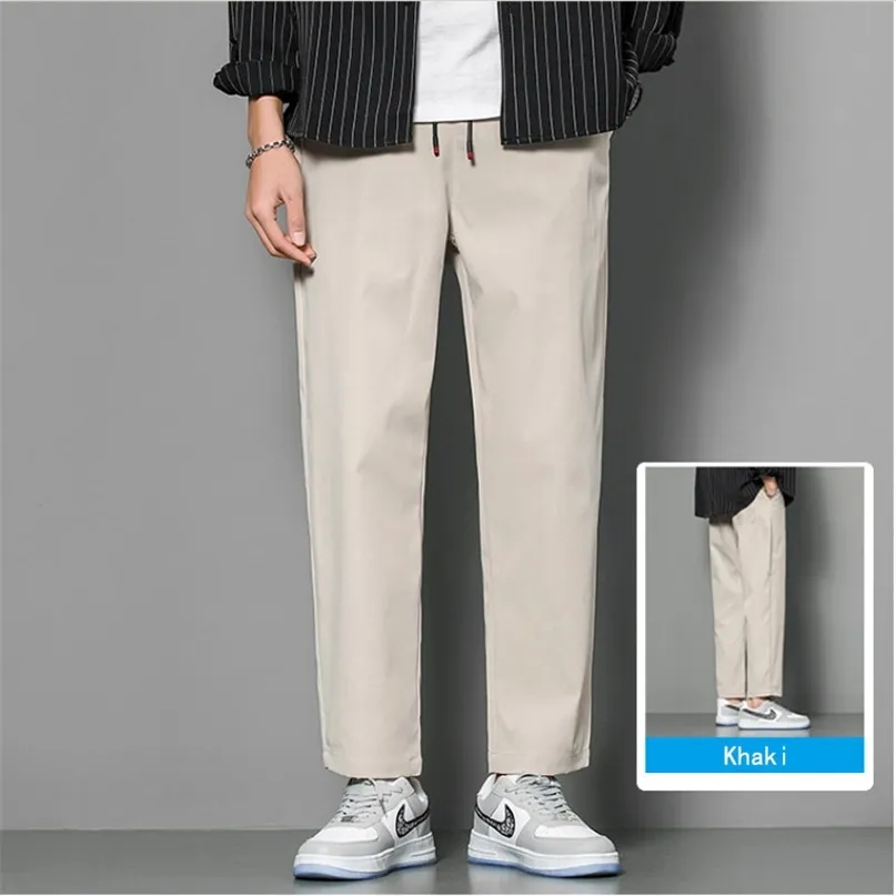 Pantalons pour hommes printemps et été pantalons décontractés pour hommes coupe ample jambe large polyvalent droit 211110