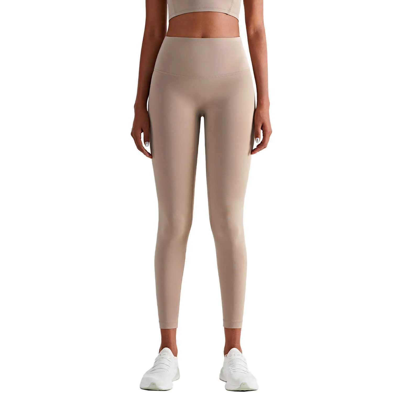 Alo Airlift High Waisted Suit Up Legging In Nude - Gravel & Black