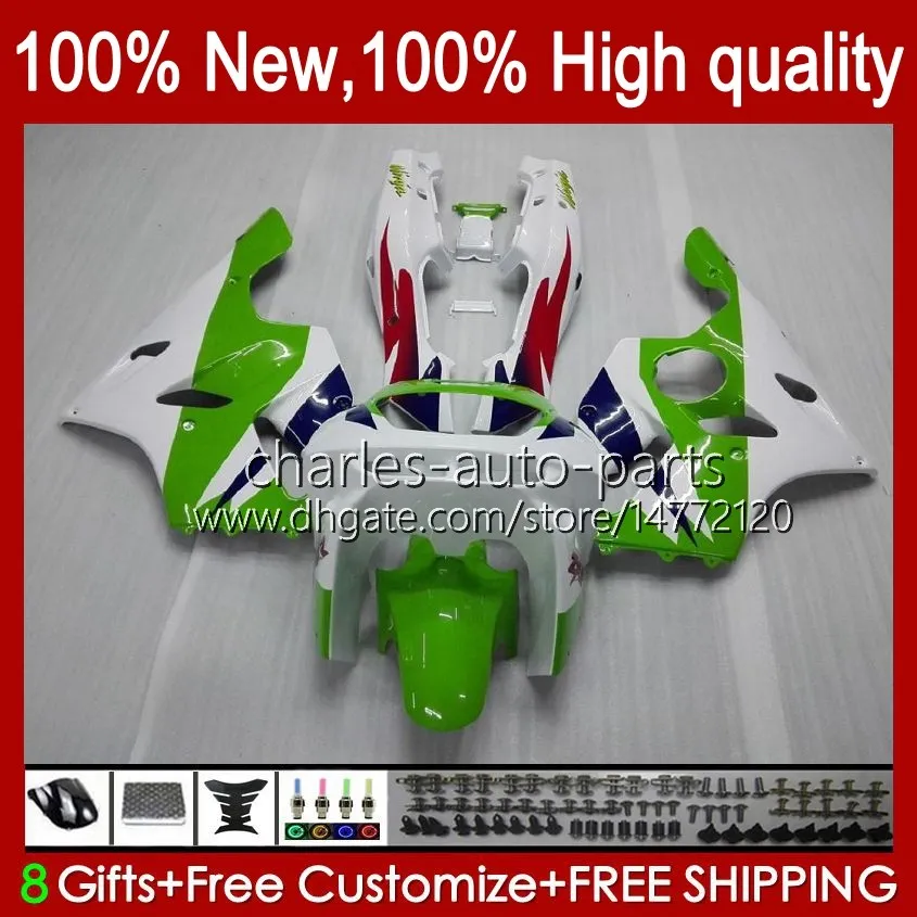 Kawasaki Ninja ZX-6R ZX600C ZX 6R 636 600CC 600 CC 94-97 Body 50HC.1 ZX-636 ZX600 ZX 6 Re ZX636 1994 1996 1997 ZX6R 94 95 96 97フェアリングキットストックグリーンBLK