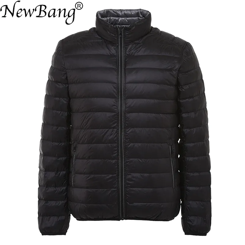 Bang Brand Men's Down Jacket Puffer Ultra Light Down Jacket Men Autumn Winter Double Side Feather Reversible Parka 211110