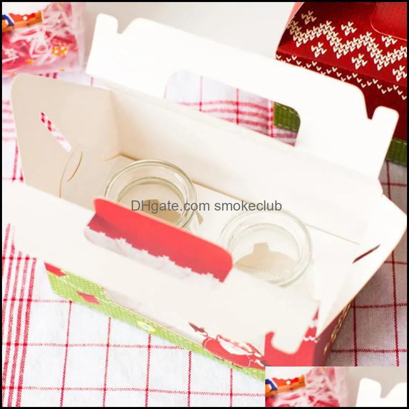 Gift Wrap 20Pcs Christmas Boxes Cupcake Packing Paper With Transparent Window