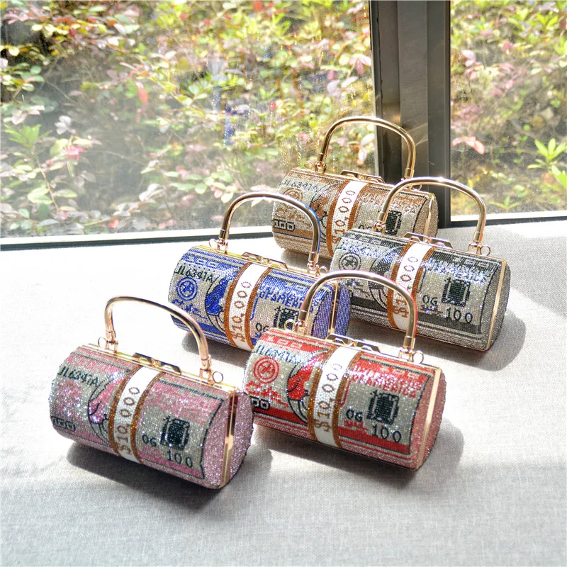 Cylinder hotsell clutch bag