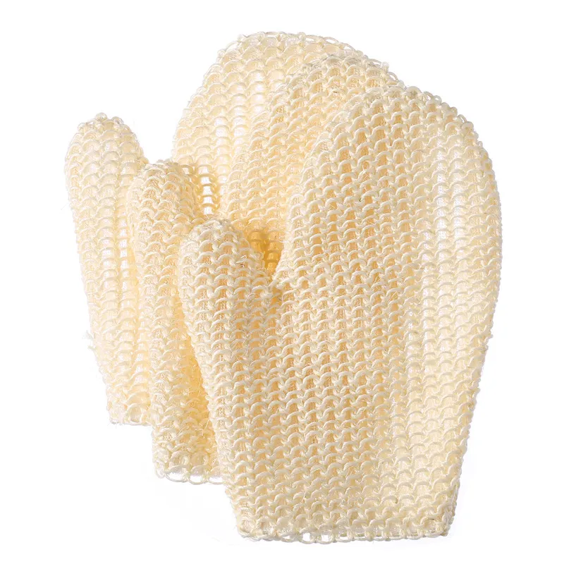 Brosses de bain en sisal, gant exfoliant pour douche, gants de gommage, résistance, outil de Massage corporel, lavage de la peau, mousse SPA hydratante XDJ140