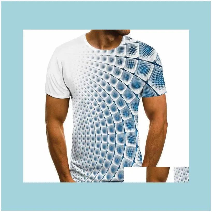 S Abbigliamento Uomo Abbigliamento2021 Three-Nsional Vortex Uomo T-shirt grafiche Estate 3D Stampa Quotidiano Casual Streetwear Costume Cosplay T Shirt Fash