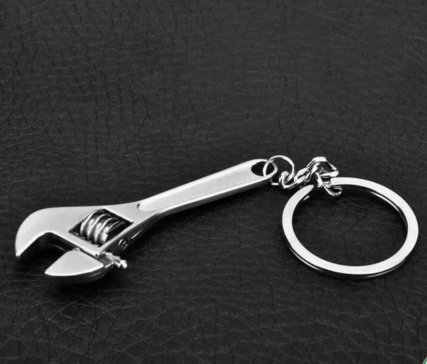 Outil créatif clé clé clés chaîne anneau porte-clés métal porte-clés réglable accessoires de mode