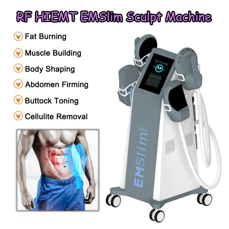 High intensity tesla body shaping machine fat removal muscle stimulation building sliming HIEMT RF slim beauty equipment non invasive