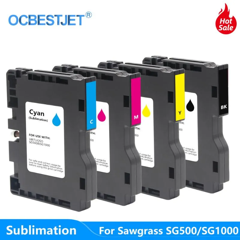 4 color Sublimation Ink Cartridge For Ricoh Sawgrass SG500 SG1000 Inkjet Printer Heat Transfer Hot Press Ink For T-shirt Mask