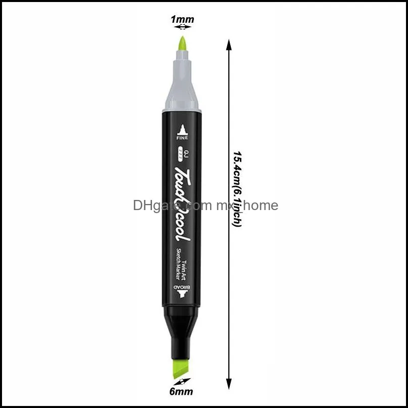 30/40/60/80 Colors Alcohol Markers Pen Double-tip Sketching Markers Skating Oily Brush Pencils Drawing Set Manga Art Supplies VT1998