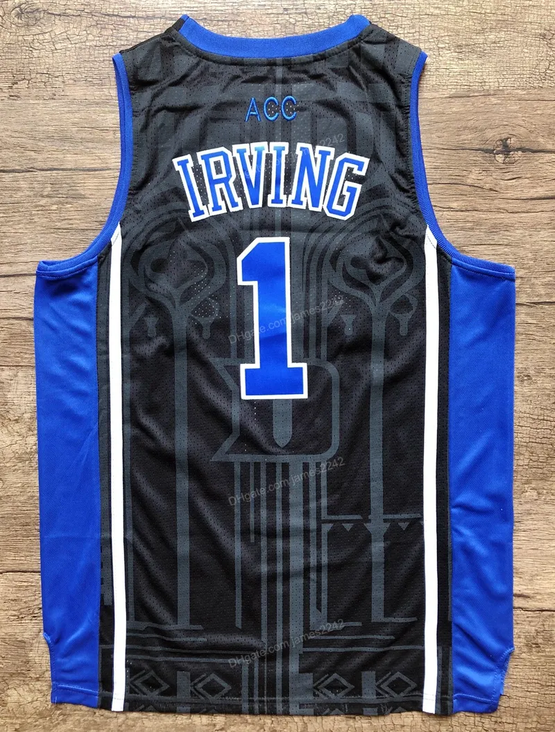 Kyrie Irving 1 2024 College Basketball Jersey Men s White Polyester Stitched Basketball Jersey Breathable Quick Dry Moisture Wicking