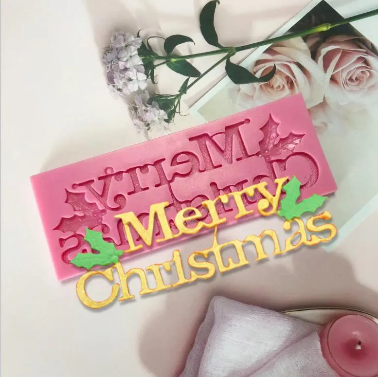 Christmas Toy Merry Christmas modeling silicone sugar cake mold chocolate decorative baking tool Xmas Gift