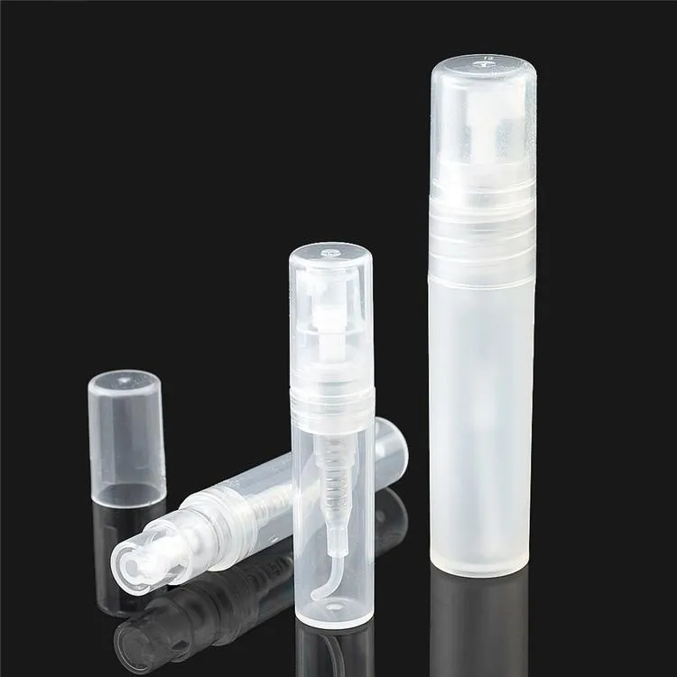 2ml 3ml 5ml 10ml animal de estimação plástico frasco de perfume vazio garrafa de pulverizador de pulverizador pequeno atomizador de parfume transparente amostra de perfume claro transparente
