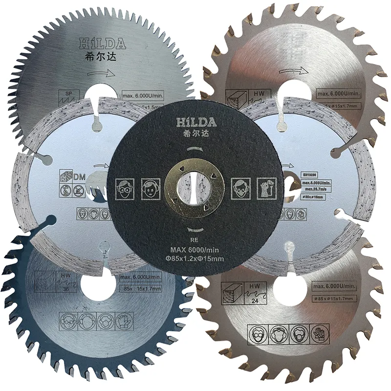 7pcs/set mini saw blades cutting blades for mini circular saw, diameter 85x15mm, electric saw blade,Power tool accessory blades