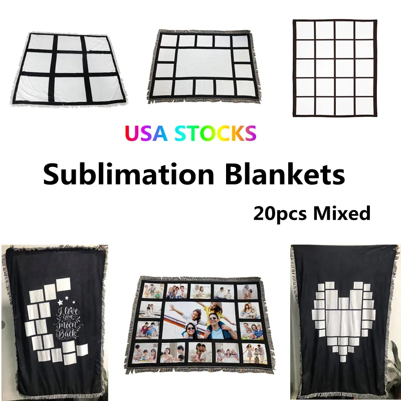 Local Warehouse! Sublimation Blanks Throw Blankets 9 15 20 Penels Baby  Printed Blanket Heat Transfer Printing Moon Heart Sofa Folio Wraps Mixed  Pattens DIY Mats From Hc_network002, $261.31