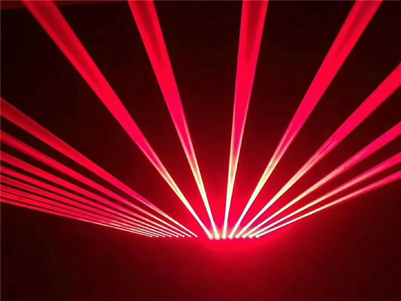 Effets 5600MW Tête mobile Rouge Laser TRAY R638NM-700MW SPOTX8PCS rugueux Stage Disco KTV Bar Club Théâtre Studio ILuminacion Lumière