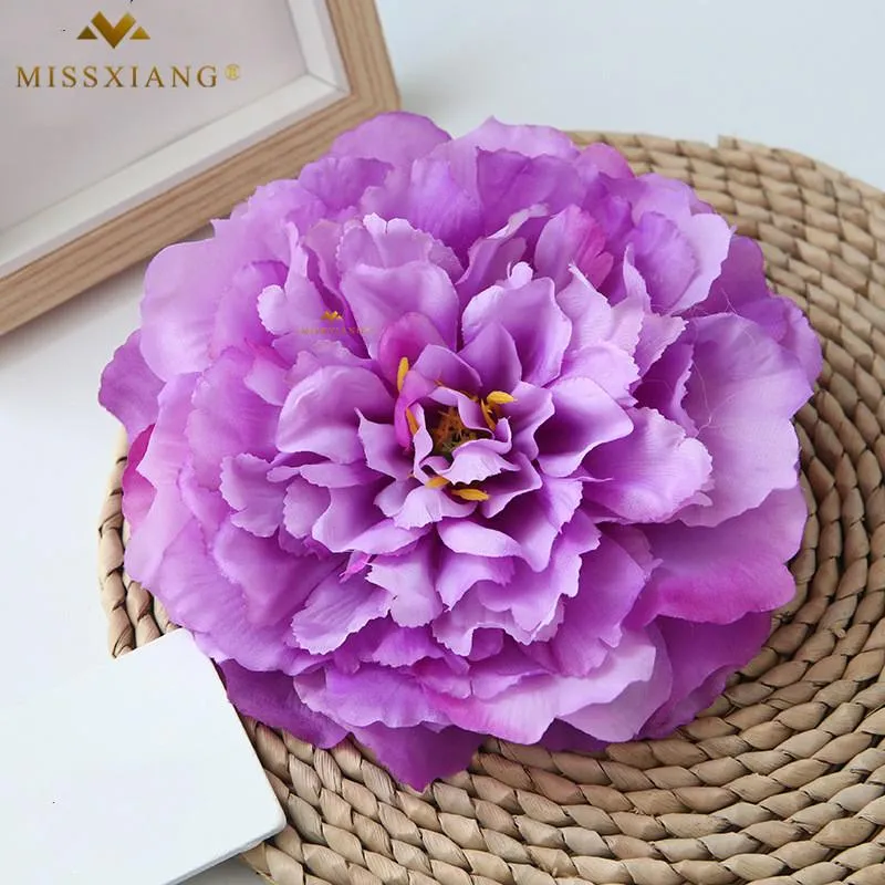 Decorative Flowers & Wreaths DIY Home Decorations 16cm In Diameter Large Peony 10 Colors High-end Artificial Wedding Flower Wall Background