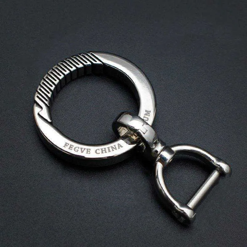 Wysokiej jakości Titanium Car Breloczek Key Chain Mężczyźni Kobiety Brelok Ultra Lekki EDC Klucz Pierścionek Klamra Luksusowe Ojcowie Dzień Najlepszy Prezent H0915