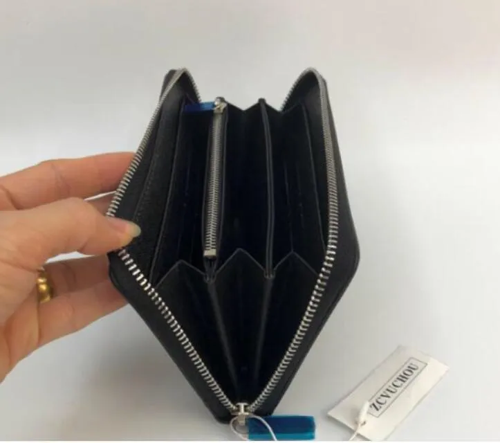 2021 Single zipper WALLET the most stylish way to carry around money, cards and coins men leather purse card holder Wallets