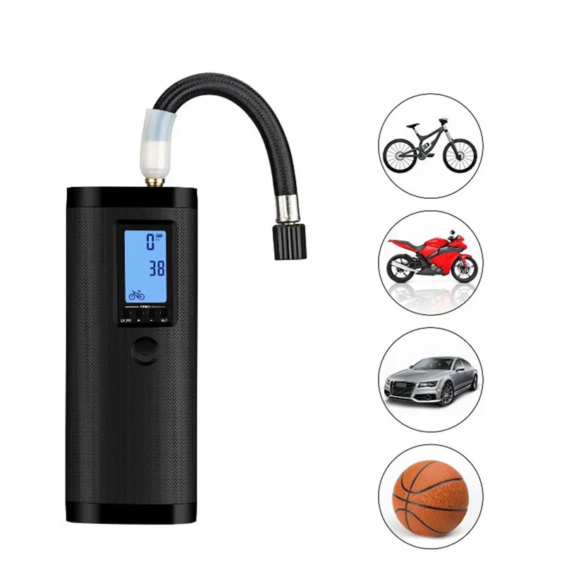 Compresseur d'air Portable électrique, gonfleur pneus vélo, pompe