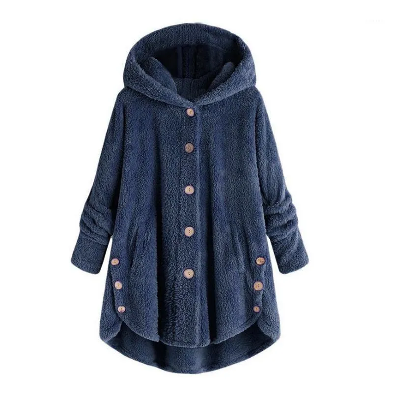 Mäns Jackor Kontor Ladies Kvinnor Coats Fashion Button Coat Fluffy Tail Toppar Hooded Pullover Loose Sweater Outwear Windbreaker