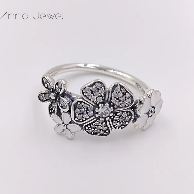 Creazione di gioielli estetici matrimonio stile boho fidanzamento Bouquet scintillante Anelli Pandora per donna uomo coppia anello per dito set compleanno regali di San Valentino 190984CZ