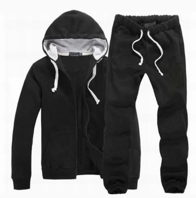 Nuovi uomini Polo Tuta invernale Cappuccio Giacca Pantaloni Felpe 2 pezzi Set Felpe con cappuccio Tuta sportiva Cappotto sportivo Abbigliamento sportivo 23ss Tendenza moda